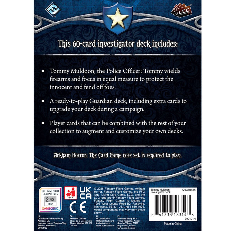 Arkham Horror LCG : Tommy Muldoon - Investigator Deck (anglais)