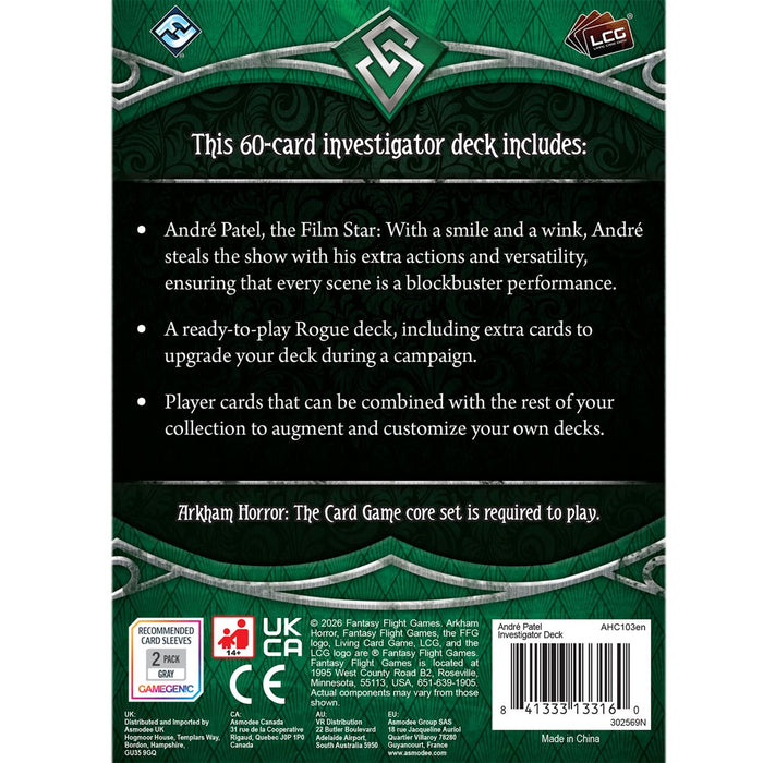 Arkham Horror LCG : Andre Patel - Investigator Deck (anglais)