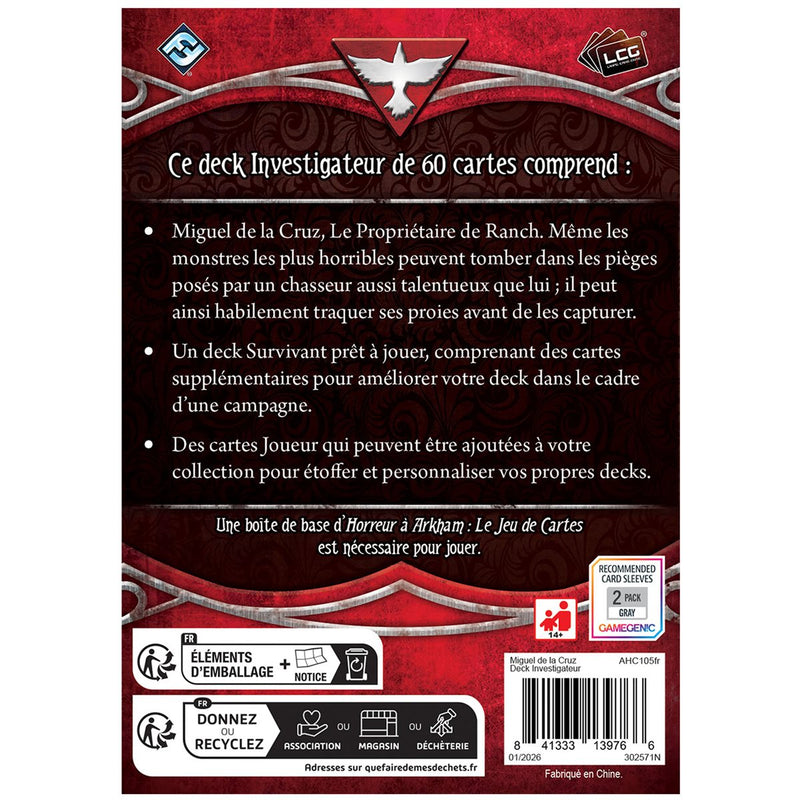Horreur à Arkham JCE : Michel de la Cruz - Paquet Investigateur (français)