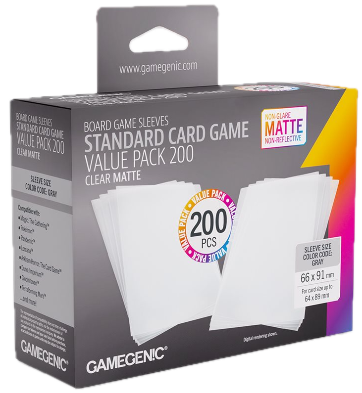 Sleeves: Gamegenic Value Pack Matte Standard Sized (Pack of 200)