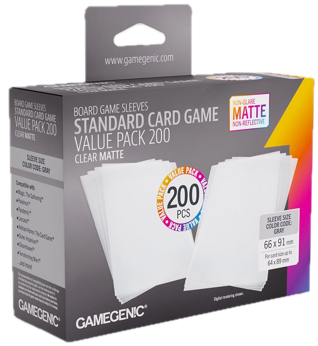 Protecteurs de cartes: Gamegenic Value Pack Matte Standard Sized (paquet 200)