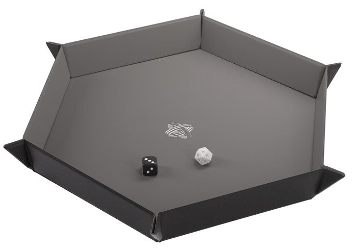 Magnetic Dice Tray : Hexagonal - Black / Gray (multilingue)