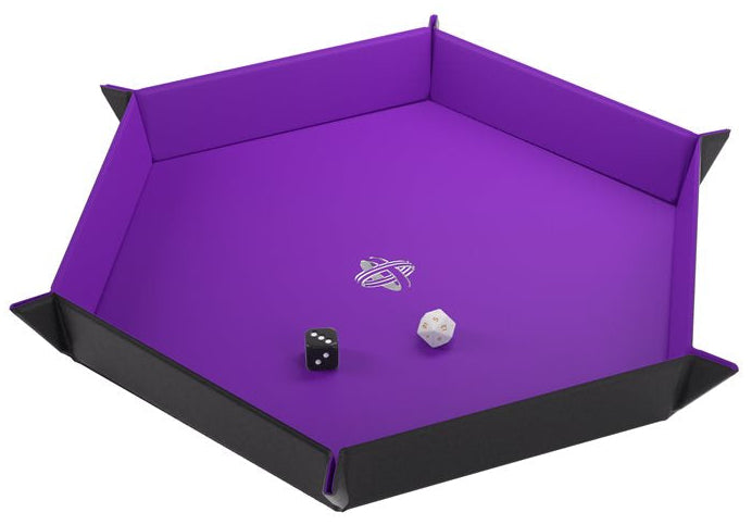 Magnetic Dice Tray : Hexagonal - Black / Purple (multilingue)