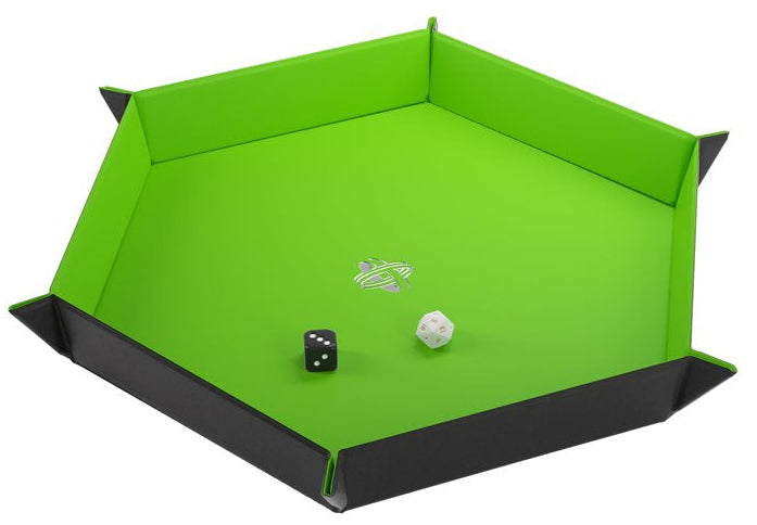 Magnetic Dice Tray : Hexagonal - Black / Green (multilingue)