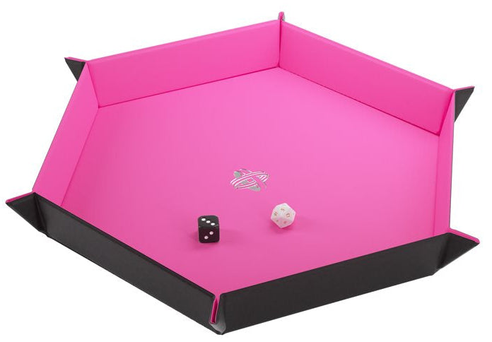 Magnetic Dice Tray : Hexagonal - Black / Pink (multilingue)