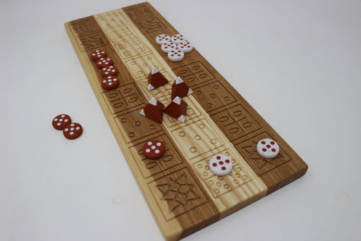 Jeu Royal d'Ur: Bois Naturel - Fait à la Main (français)