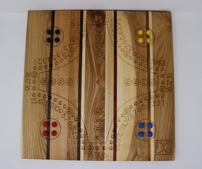 Tock: 18 pouces - 4 joueurs - Bois Naturel - Fait à la Main (français)