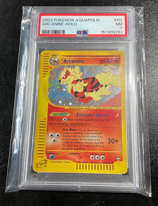 Arcanine (H2/H32) - A  - Holo Rare - Holofoil - PSA 7