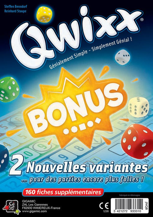 Qwixx: Bonus - 160 fiches (français)