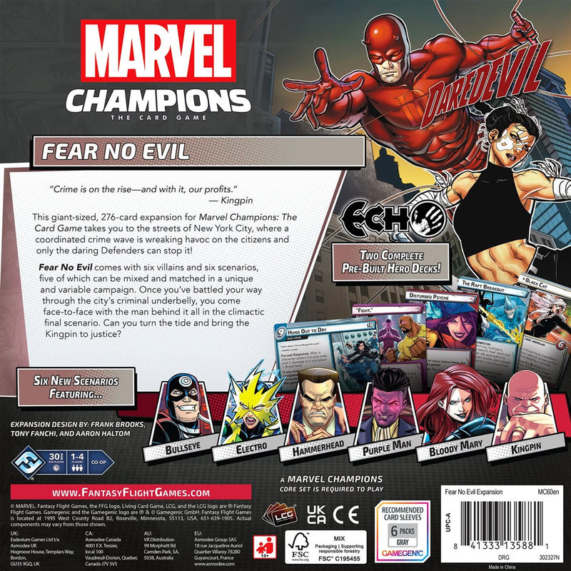 Marvel Champions: LCG - Fear No Evil (anglais) ***Boîte avec dommages mineurs***