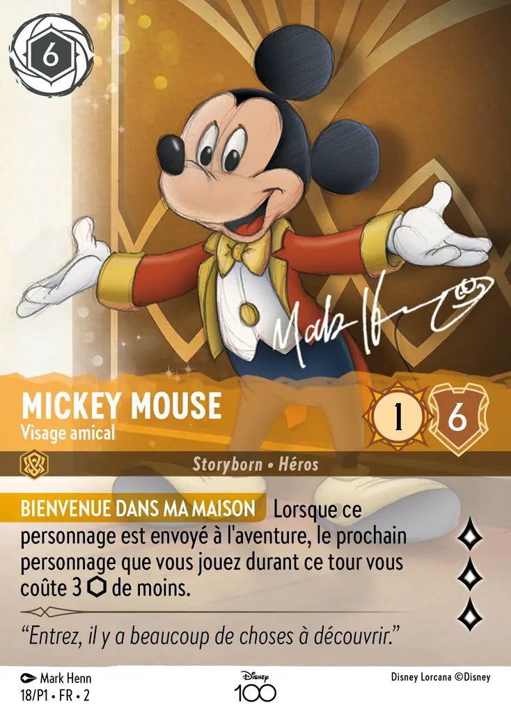 Mickey Mouse - Visage amicale (Art Alternatif) (18) - D100P - Promo - Holofoil