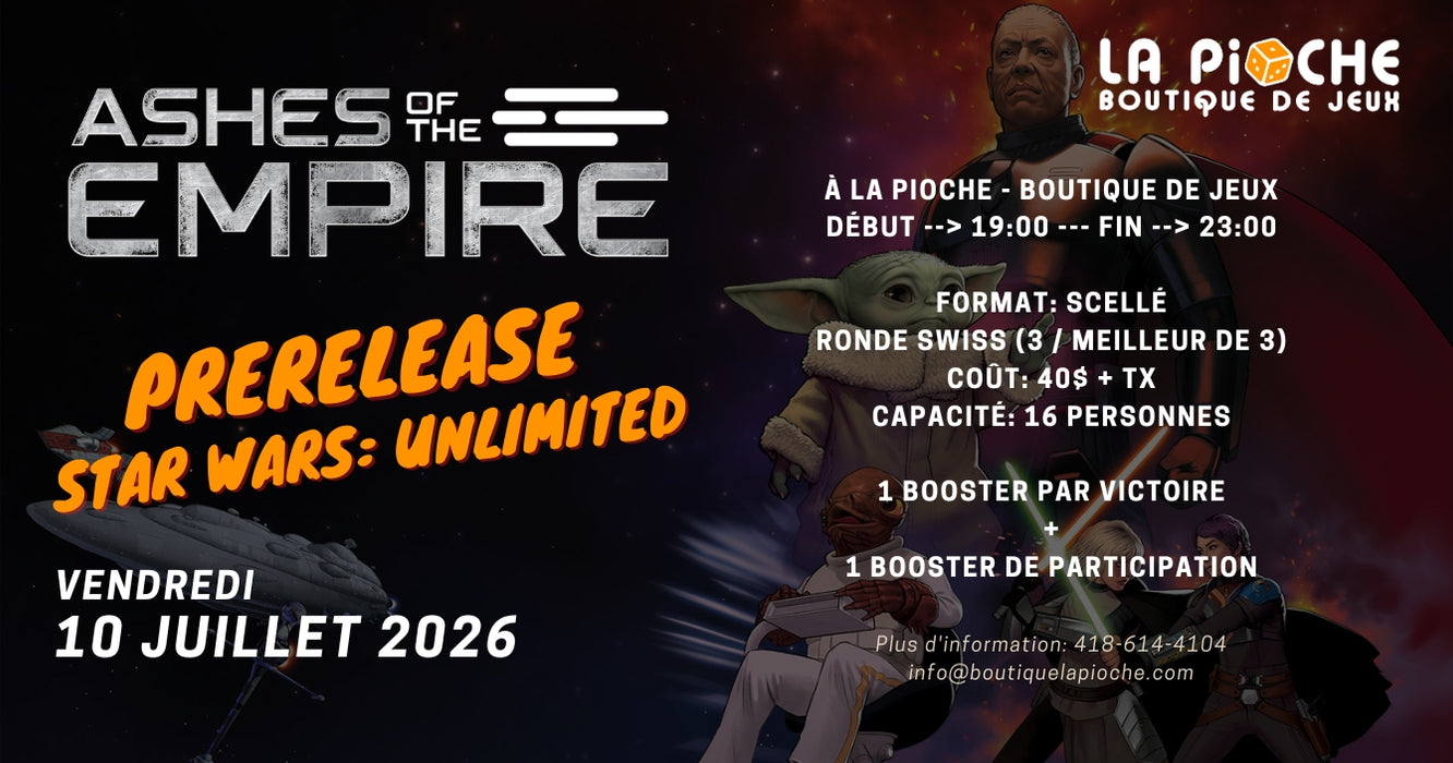 Prerelease - Ashes of the Empire - 10 juillet 2026