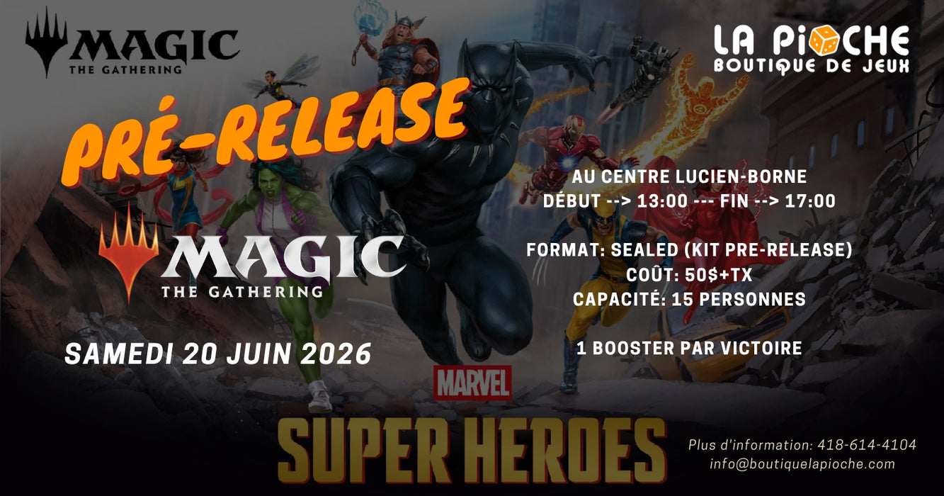 Pre-Release Magic: The Gathering - Marvel Super Heroes - 20 juin 2026