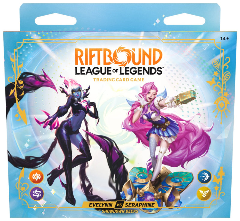 RIFTBOUND LEAGUE OF LEGENDS TCG RADIANCE SHOWDOWN DECK DISPLAY - EVELYNN VS SERAPHINE 4CT (4)