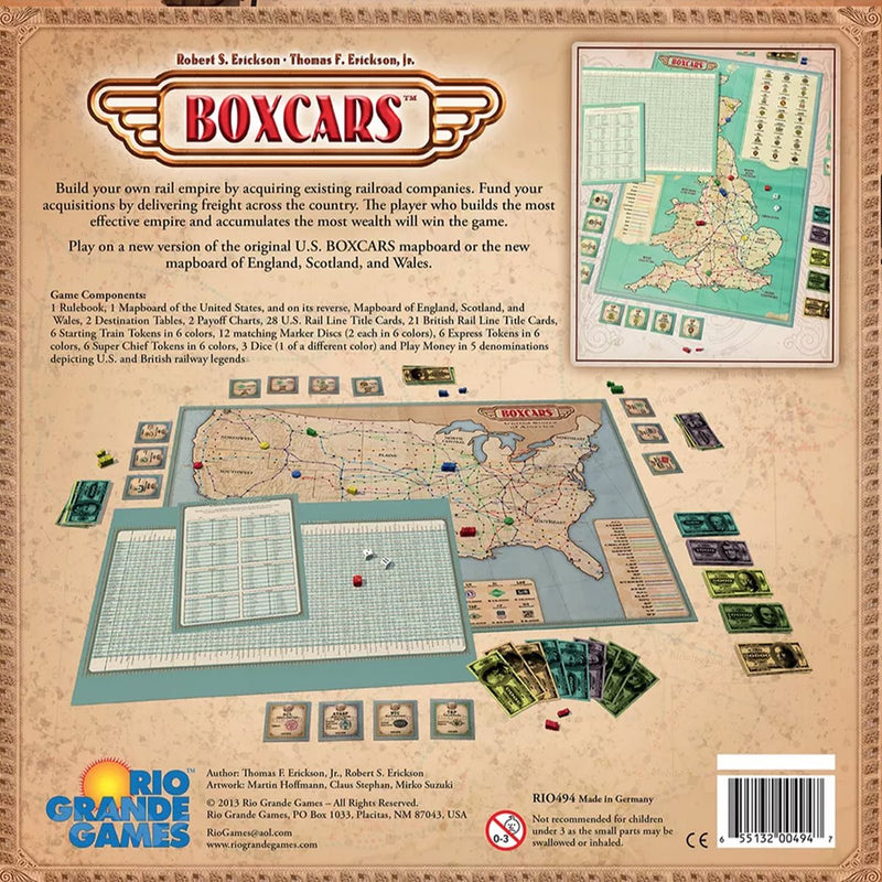 Boxcars (anglais)