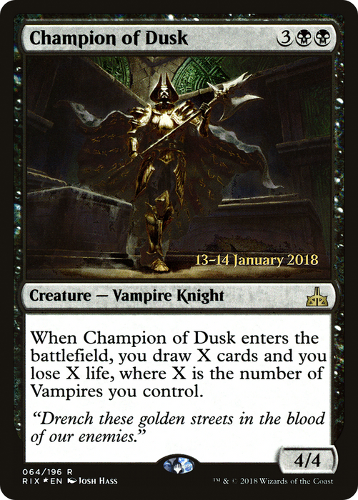 Champion of Dusk (PRE-64S) - rare - Foil