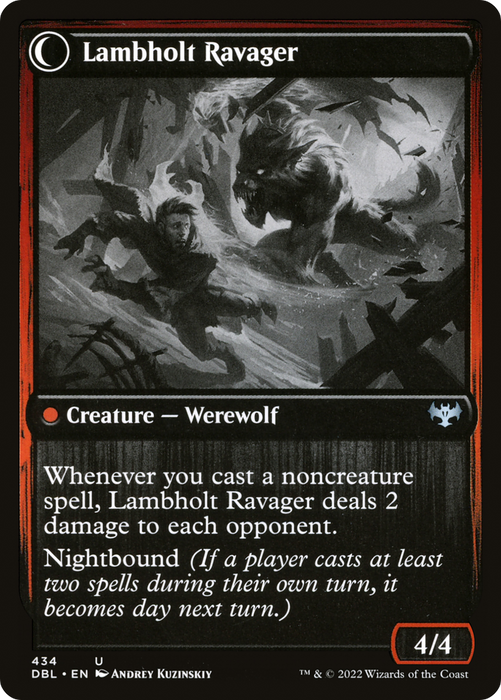 Lambholt Raconteur // Lambholt Ravager (DBL-434) - uncommon: (Double Faced Transform)