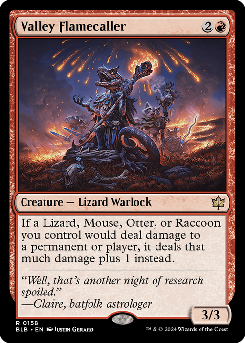 Valley Flamecaller (BLB-158) - rare - Foil