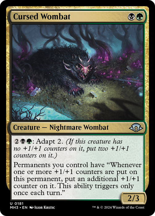Cursed Wombat (MH3-181) - uncommon - Foil