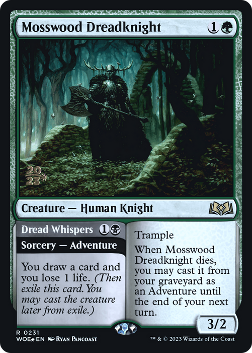 Mosswood Dreadknight // Dread Whispers (PRE-231S) - rare - Foil
