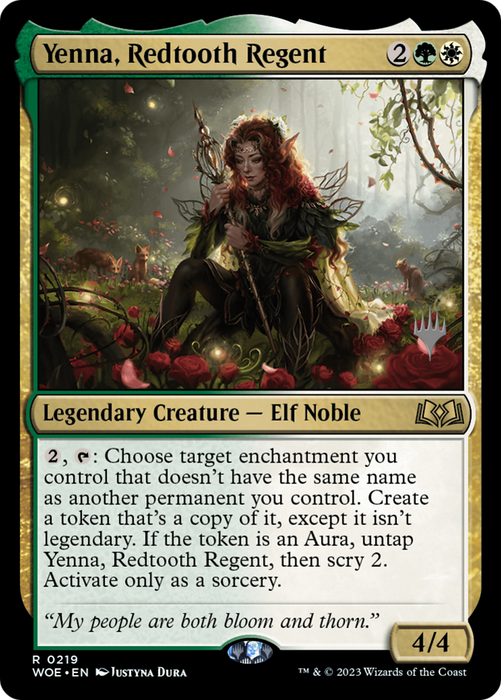 Yenna, Redtooth Regent (PPWOE-219P) - rare - Foil