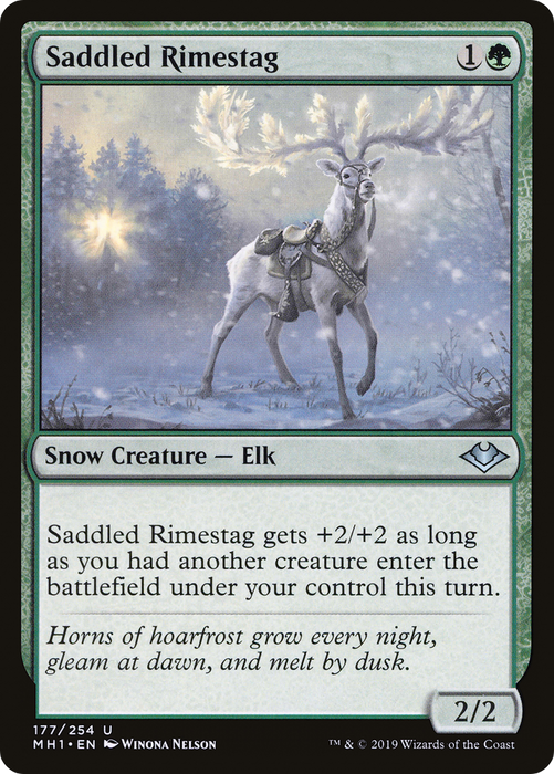 Saddled Rimestag (MH1-177) - uncommon - Foil