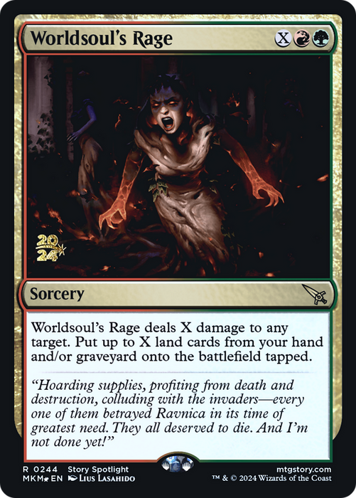 Worldsoul's Rage (PRE-244S) - rare - Foil