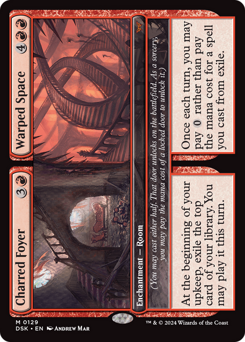 Charred Foyer // Warped Space (DSK-129) - mythic - Foil