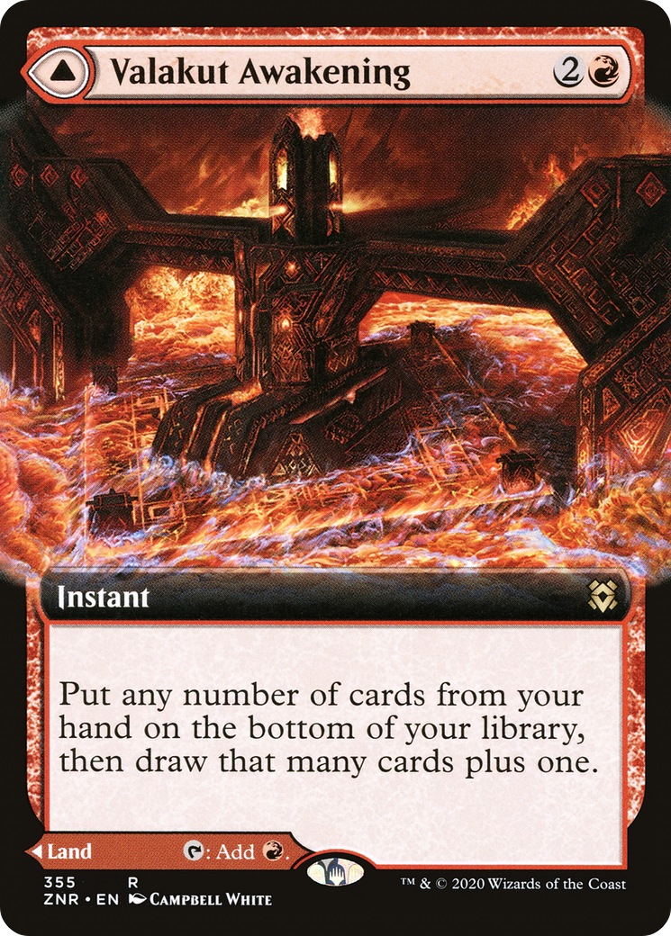 Valakut Awakening // Valakut Stoneforge (ZNR-355) - rare: (Extended Art) - Foil