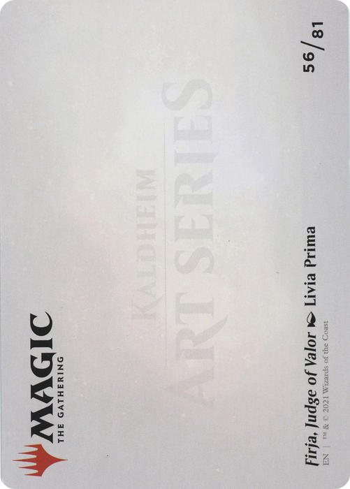 Firja, Judge of Valor // Firja, Judge of Valor (AKHM-056) - common (Borderless) - Foil