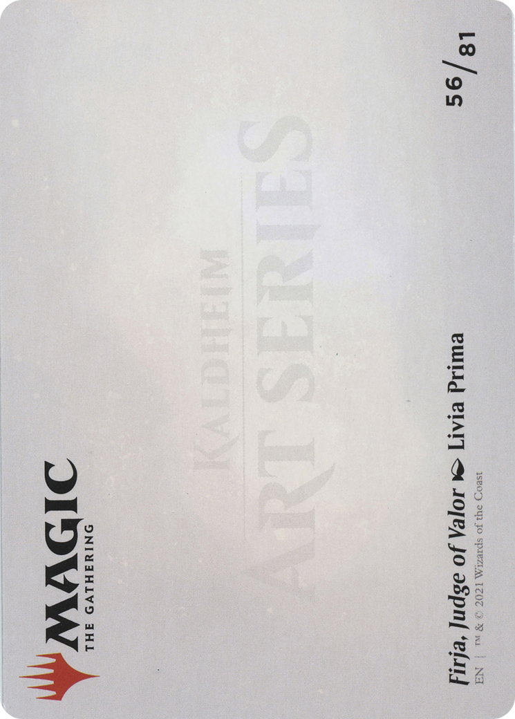 Firja, Judge of Valor // Firja, Judge of Valor (AKHM-056) - common (Borderless)