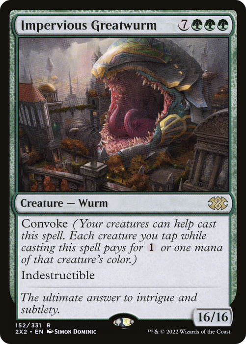 Impervious Greatwurm (2X2-152) - rare - Foil