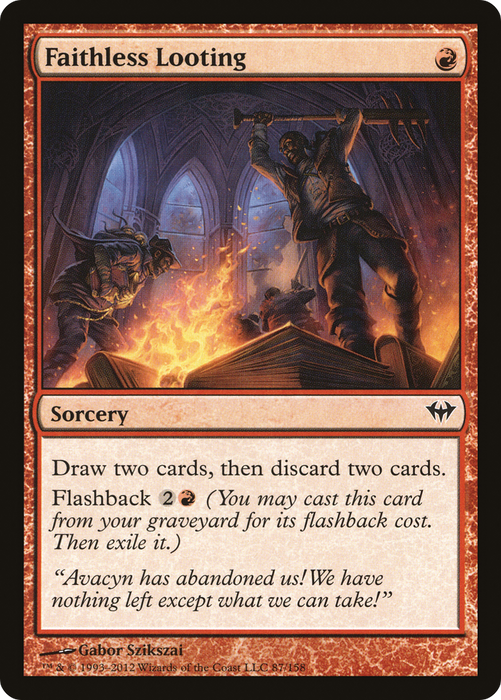 Faithless Looting (DKA-087) - common - Foil