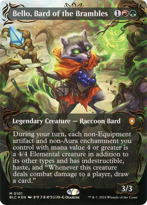 Bello, Bard of the Brambles (BLC-101) - mythic (Borderless) - Foil