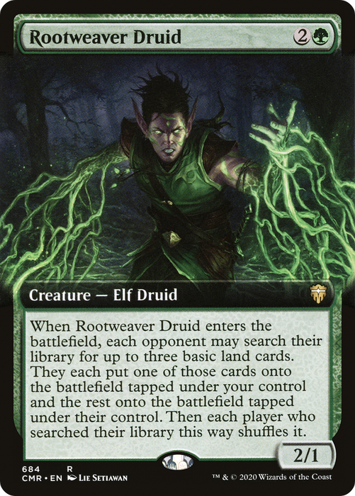 Rootweaver Druid (CMR-684) - rare: (Extended Art)