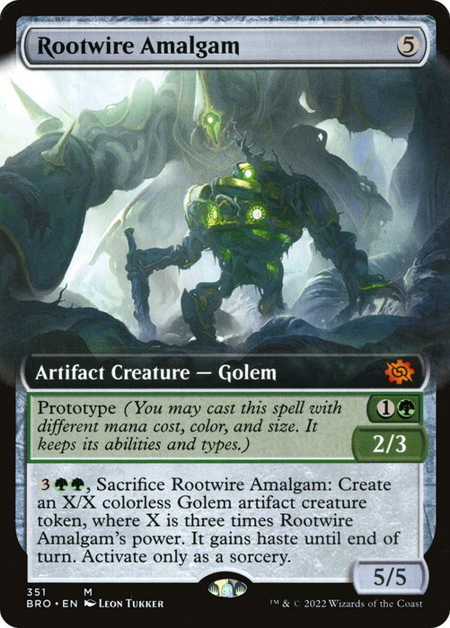 Rootwire Amalgam (BRO-351) - mythic: (Extended Art) - Foil