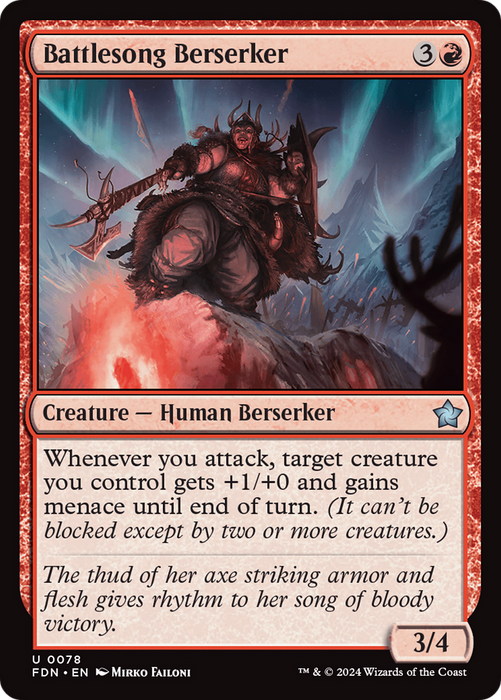 Battlesong Berserker (FDN-078) - uncommon - Foil