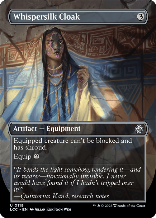Whispersilk Cloak (LCC-119) - uncommon (Borderless) - Foil