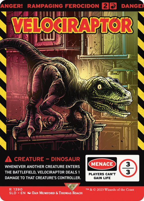 Rampaging Ferocidon (SLD-1390) - rare / Velociraptor: (Full Art) (Borderless)