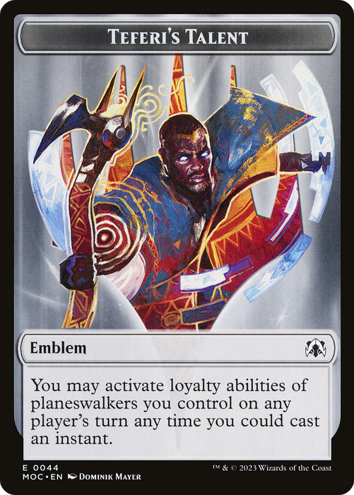 Teferi's Talent Emblem (TMOC-044) - common - Foil