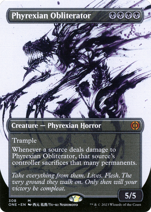 Phyrexian Obliterator (ONE-308) - mythic: (Showcase) (Borderless)
