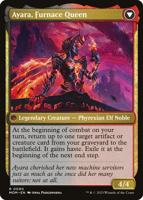 Ayara, Widow of the Realm // Ayara, Furnace Queen (MOM-090) - rare