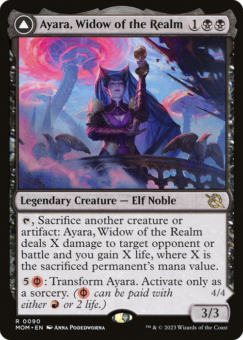 Ayara, Widow of the Realm // Ayara, Furnace Queen (MOM-090) - rare - Foil