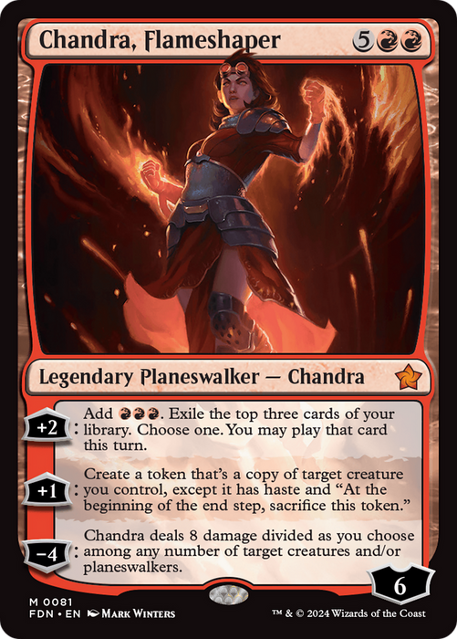 Chandra, Flameshaper (FDN-081) - mythic
