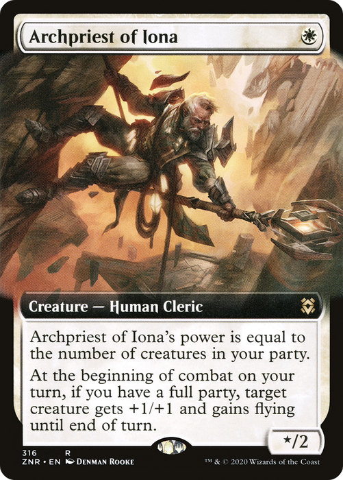 Archpriest of Iona (ZNR-316) - rare: (Extended Art)