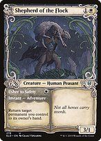 Shepherd of the Flock // Usher to Safety (ELD-278) - uncommon: (Showcase) - Foil