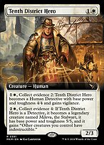Tenth District Hero (MKM-391) - rare: (Extended Art) - Foil