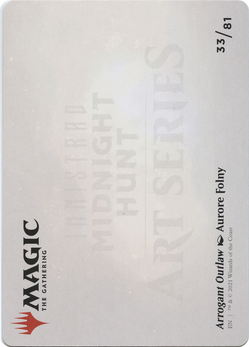 Arrogant Outlaw // Arrogant Outlaw (AMID-033) - common (Borderless) - Foil