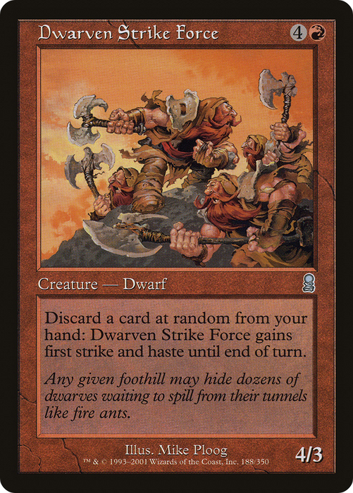 Dwarven Strike Force (ODY-188) - uncommon - Foil