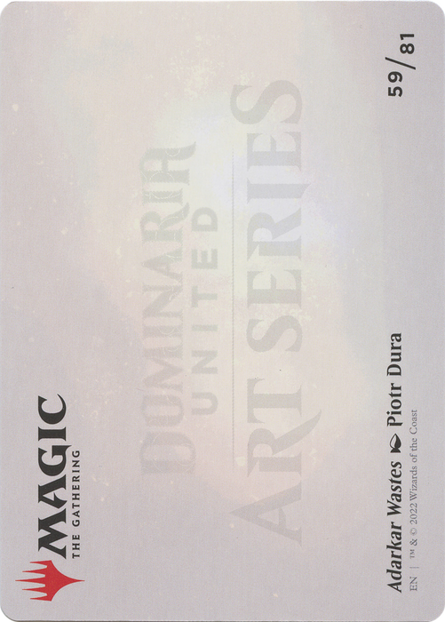 Adarkar Wastes // Adarkar Wastes (ADMU-059) - common (Borderless) - Foil